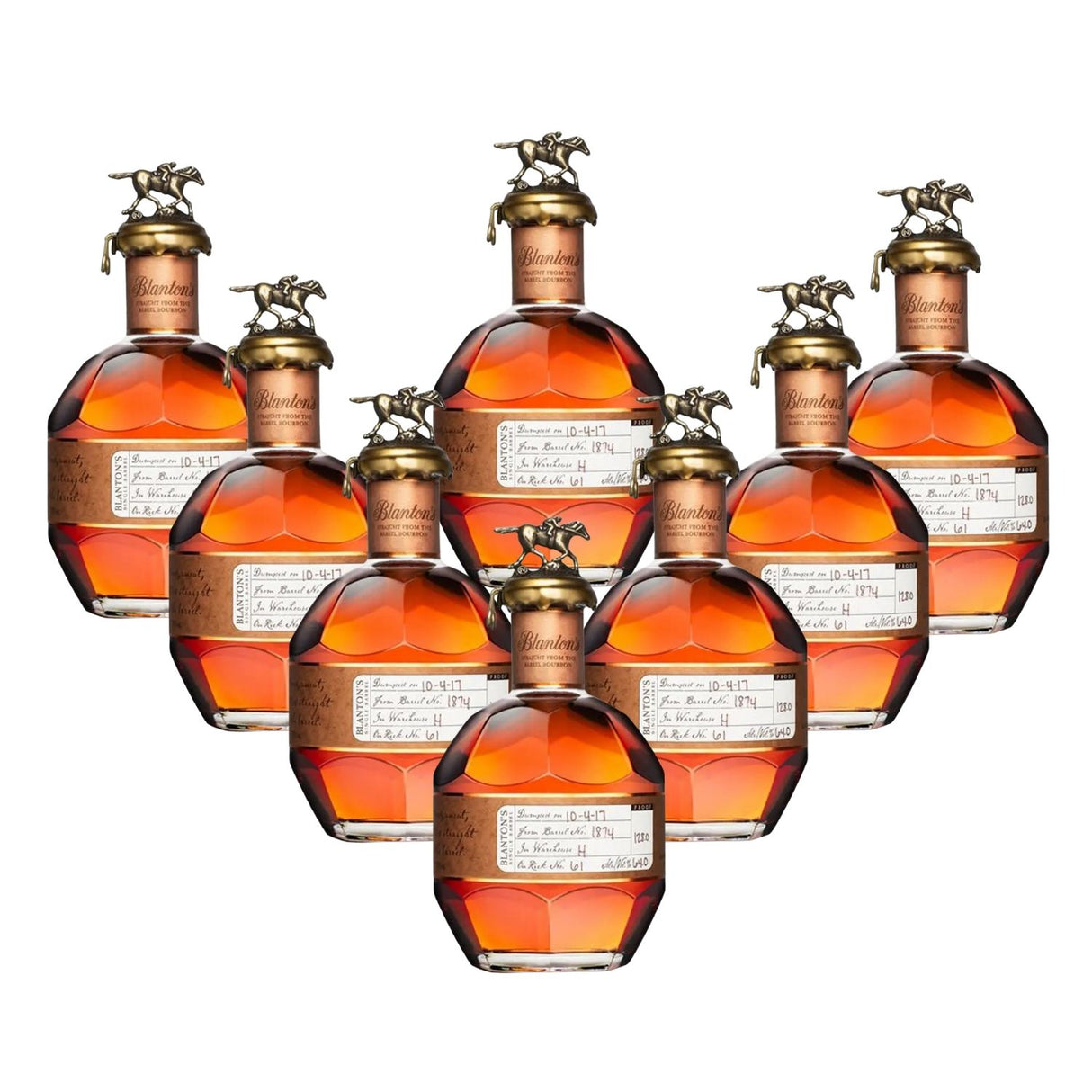 Blanton's Straight From The Barrel Complete 8-Bottle Collector's Set – B-L-A-N-T-O-N-S Horse Stoppers (750ml Each)
