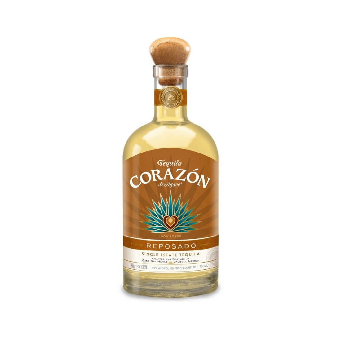 Corazón de Agave Reposado Tequila – Single Estate 750ml
