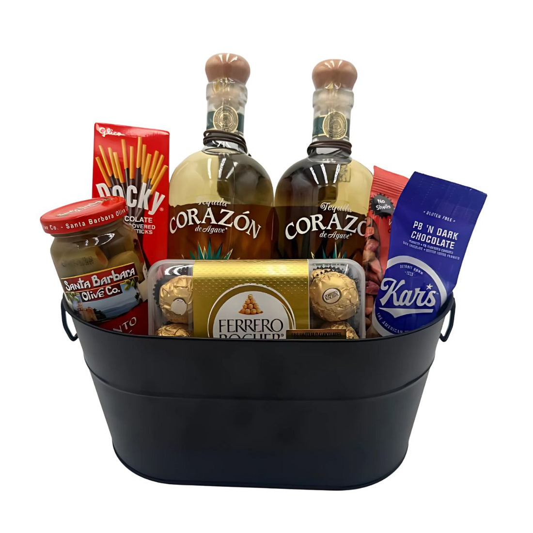 Corazon Single Barrel Blanton Reposado and Corazon Larue Weller Barrel Aged Gift Basket