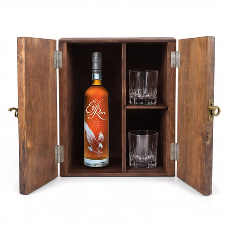Eagle Rare 10 Year Gift Set with Wooden Box & 2 Crystal Glasses – 750ml
