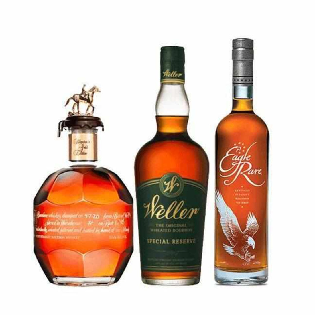 Elevated Home Bar Bourbon Bundle – Blanton’s Gold, Eagle Rare &amp; Weller Special Reserve – 3 x 750ml