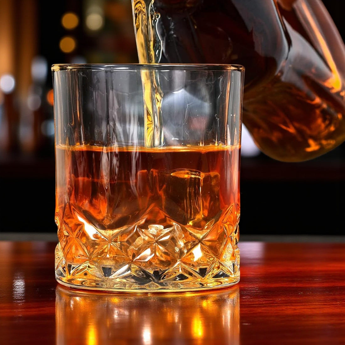 Engravable Old-Fashioned Whiskey Glasses – Set of 2, 10oz Premium Lead-Free Crystal