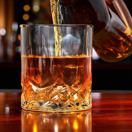 Old-Fashioned Whiskey Glasses – Set of 2, 10oz Premium Lead-Free Crystal