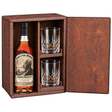 Pappy Van Winkle Family Reserve 15 Year Gift Set with Wooden Box & 2 Crystal Glasses featuring a 750 mL bottle, fitted wooden box, and two glasses