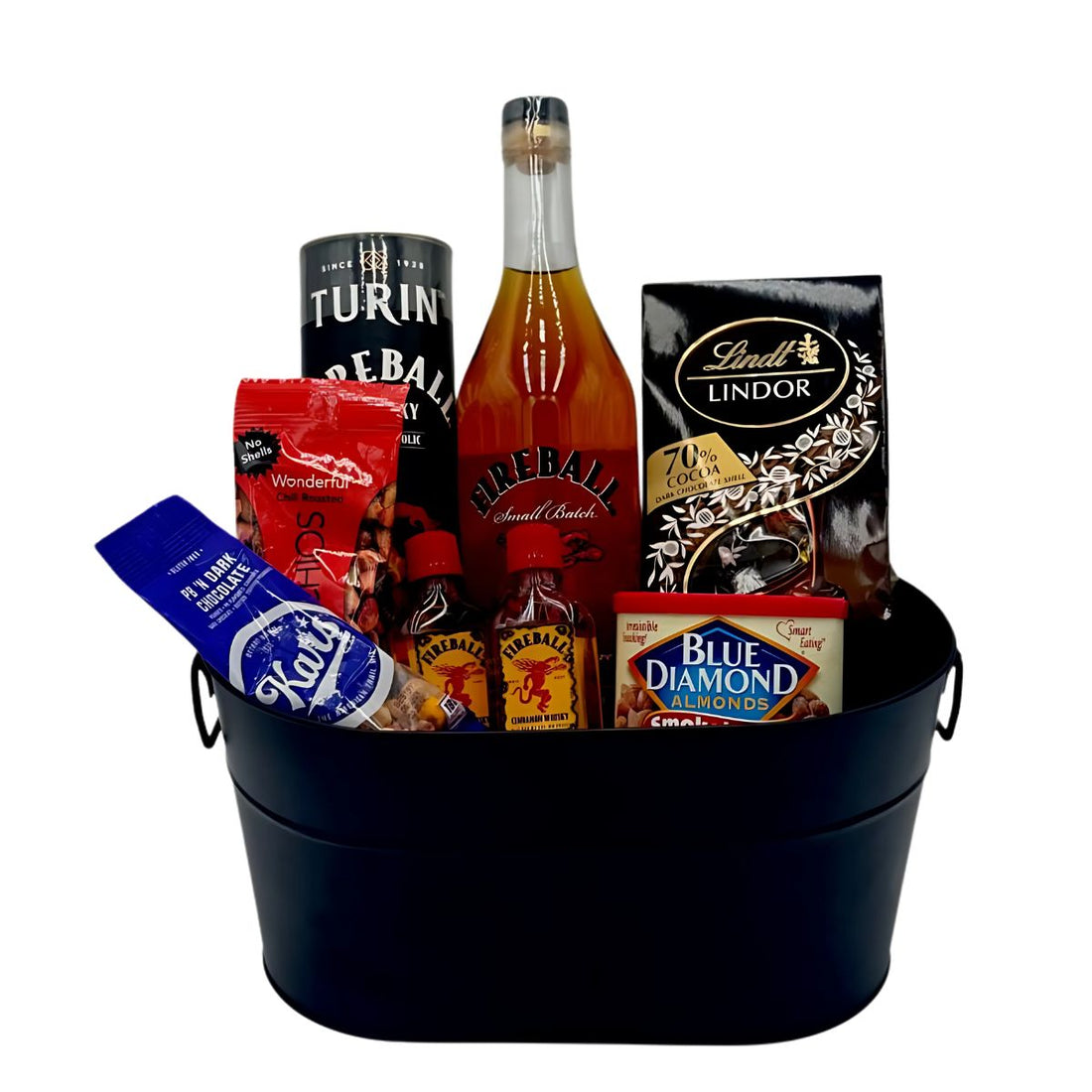 Fireball Small Batch Gift Basket with Nuts &amp; Chocolate Treats