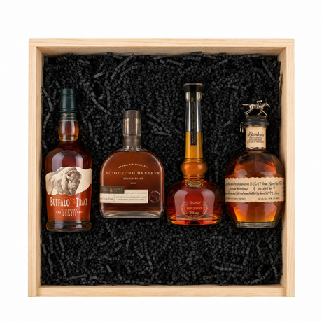 Buffalo Trace, Woodford Double Oaked, Willett Pot Still & Blanton's Bourbon Gift Crate