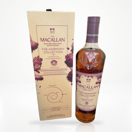 The Macallan Harmony Collection Guardian Oak limited edition single malt Scotch whisky 750ml with gift box on white studio background