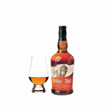 Buffalo Trace bourbon bottle with Glencairn glass