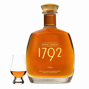 1792 Sweet Wheat bourbon bottle with Glencairn glass