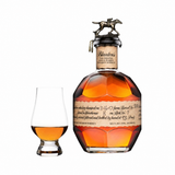 Blanton's Original Single Barrel bourbon bottle with Glencairn glass