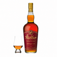 W.L. Weller Antique 107 bourbon bottle with Glencairn glass