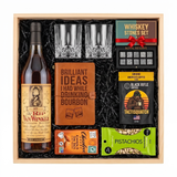 Allocated Americana Gift Crate - wooden gift crate holding 2 American-made bourbon bottles, Old Rip Van Winkle 10 Year & Blanton's Original Single Barrel