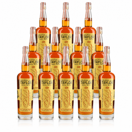 Colonel E.H. Taylor Small Batch Bourbon — twelve-bottle case, bottled-in-bond bourbon, 100 proof