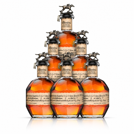 Blanton's Original Single Barrel Bourbon — six-bottle case, wax-topped single barrel bourbon, 93 proof