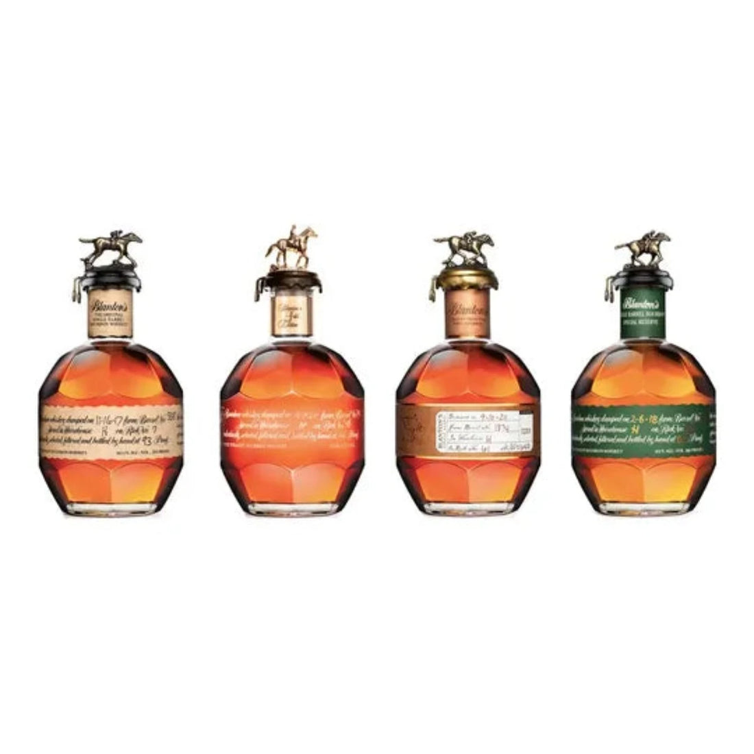 Blanton’s 4 Bottle Collector’s Bundle – Original, Special Reserve, Gold & Straight From The Barrel