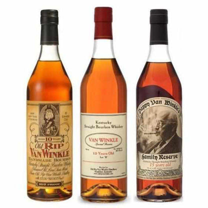 Pappy Van Winkle Starter Pack – 10yr, 12yr Lot B &amp; 15yr Collection (3 Bottles 750ml)