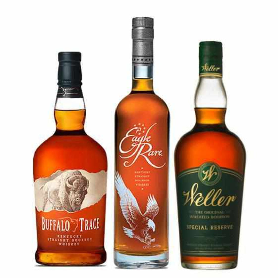 Buffalo Trace Home Bar Bundle – 3 Essential Bourbon Bottles – 750ml