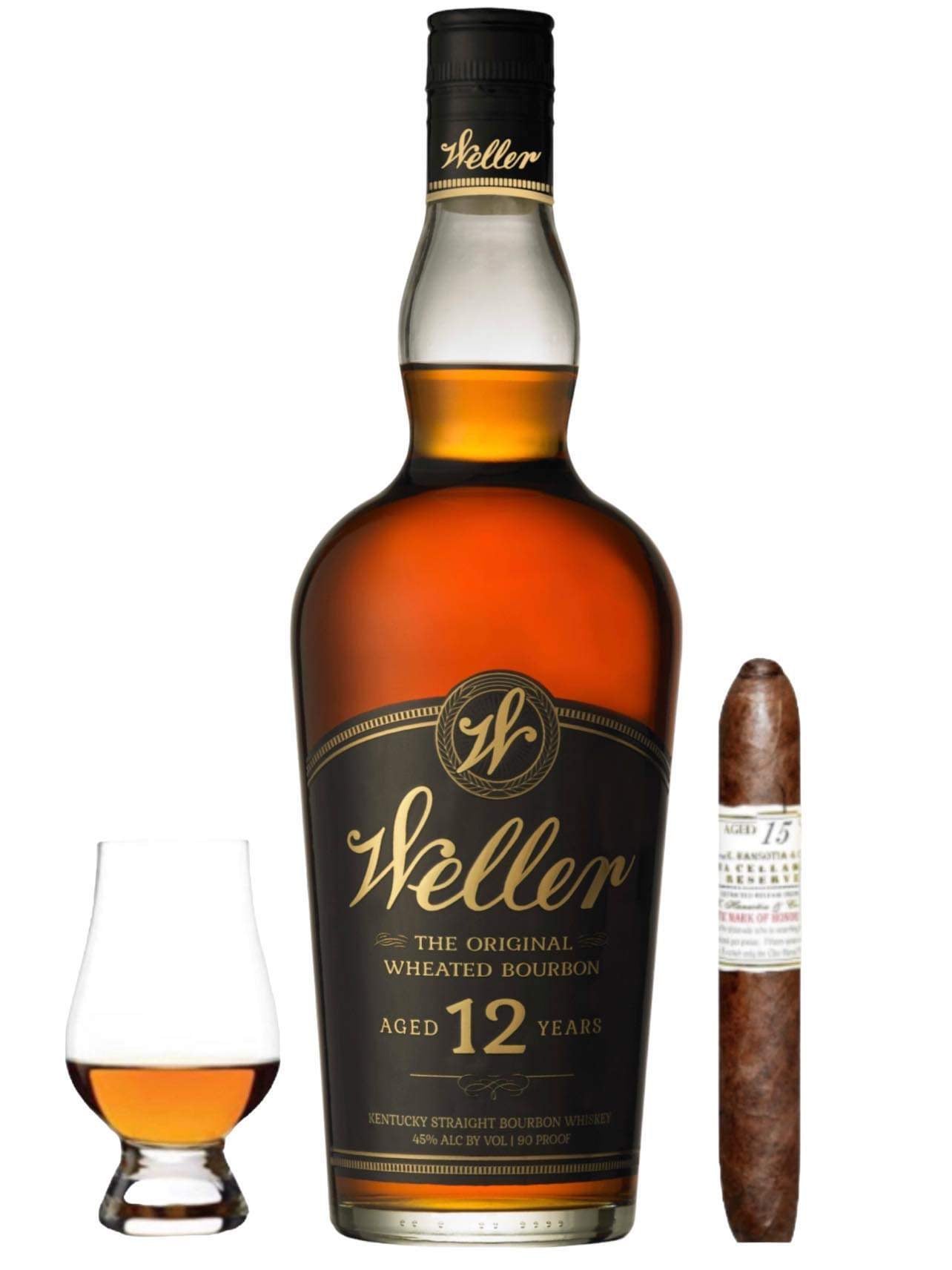 Gift Set Bundle |  W.L. Weller 12yr | Cigar & Glencairn