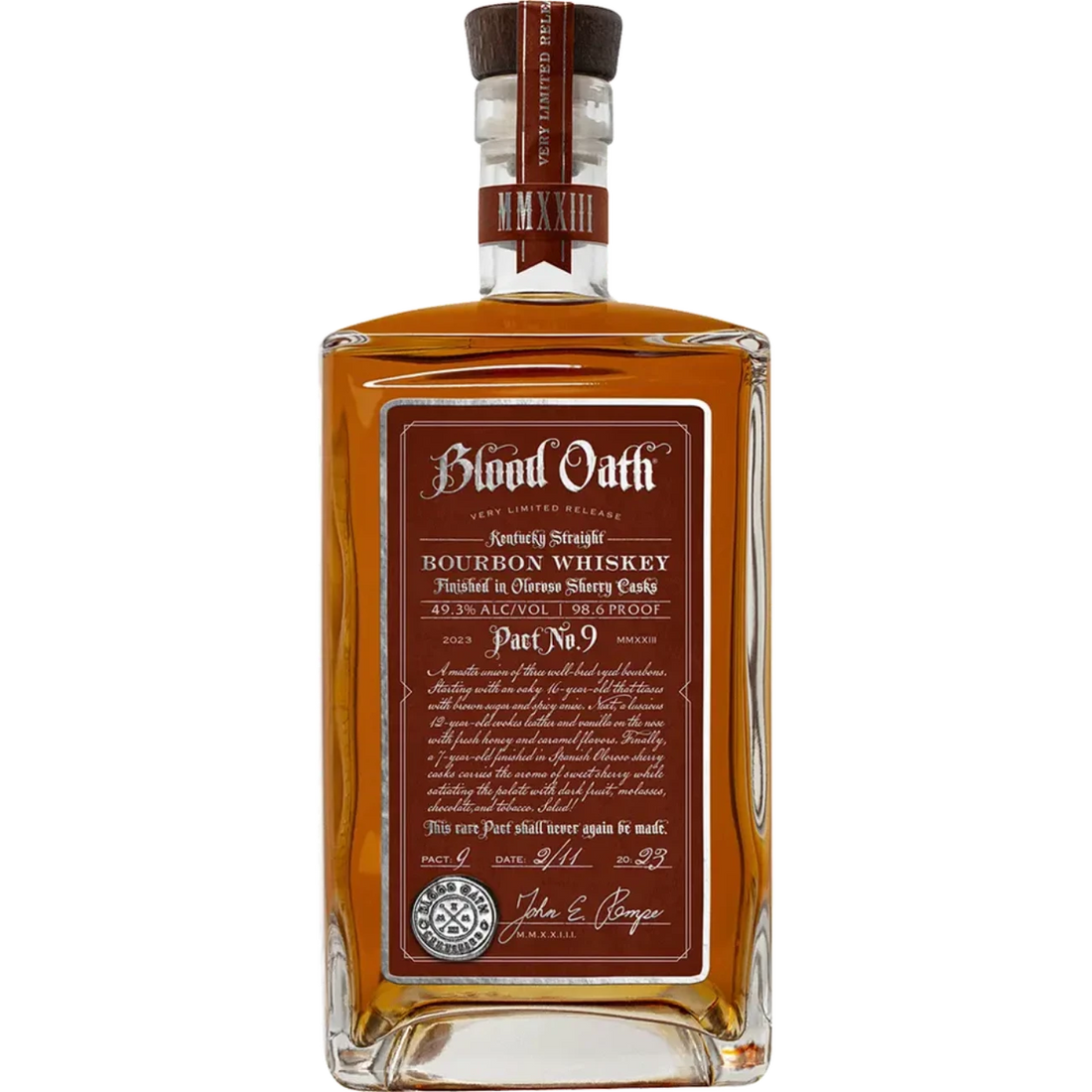 Blood Oath Pact No. 9 Kentucky Straight Bourbon Whiskey – 750ml