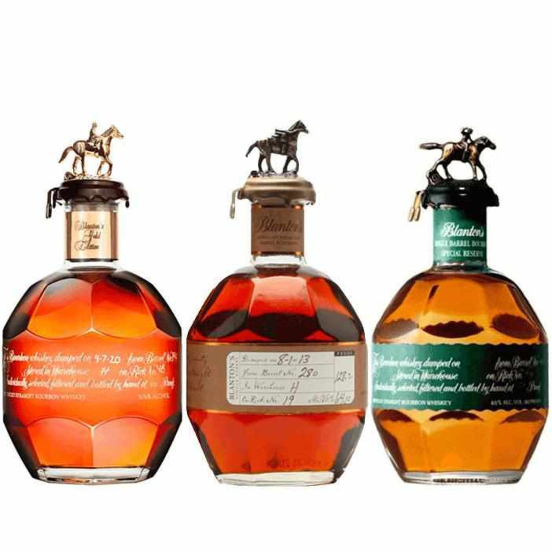 Blanton’s 3 Bottle Collector’s Bundle – Gold Edition, Straight From The Barrel & Special Reserve