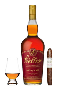 Gift Set Bundle |  W.L. Weller Antique 107 | Cigar & Glencairn