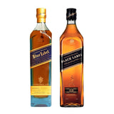 Johnnie Walker Black Label & Blue Label Scotch Whisky Bundle – 2 x 750ml