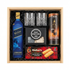 Johnnie Walker Blue Label Year of the Horse Limited Edition Scotch Gift Crate featuring a 750ml commemorative bottle, two crystal cut whiskey glasses, Original Whiskey Stones set, Walker&