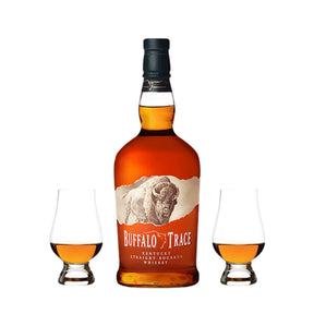 Buffalo Trace Bourbon Gift Set – 750ml Bottle + 2 Glencairn Glasses