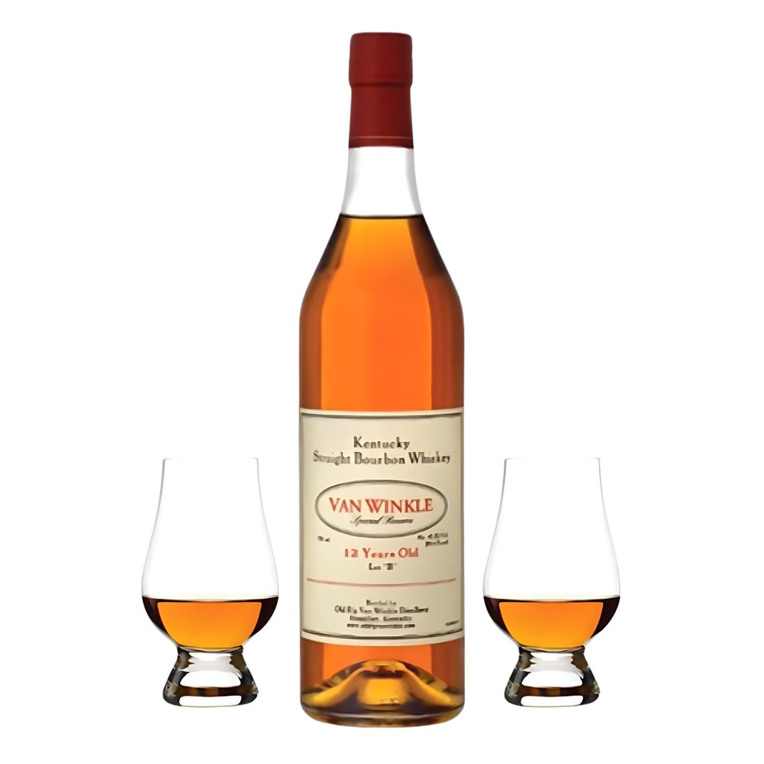 Pappy Van Winkle Special Reserve 12 Year Lot B Bourbon Whiskey Gift Set with 2 Glencairn Glasses 750ml – engravable and gift-ready from Top Bourbon
