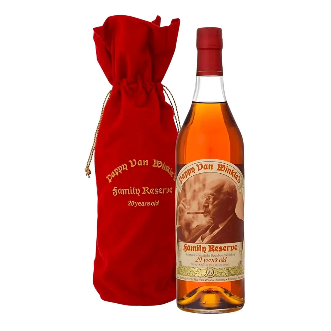 Pappy Van Winkle Family Reserve 20 Year Kentucky Straight Bourbon Whiskey 750ml – engravable and gift-ready from Top Bourbon