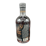Back label of Stagg Batch 25D uncut bourbon, 750ml, showing Buffalo Trace details and 64.6% ABV.