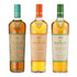 The Macallan Harmony Collection Trio bundle featuring Amber Meadow 750ml, Phoenix Honey Orchid Tea 750ml, and Smooth Arabica 700ml limited-edition single malt Scotch whiskies with sustainable packaging from Speyside Scotland