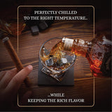 Whiskey Stones Gift Set – 8 Granite Chilling Rocks with Wooden Tray