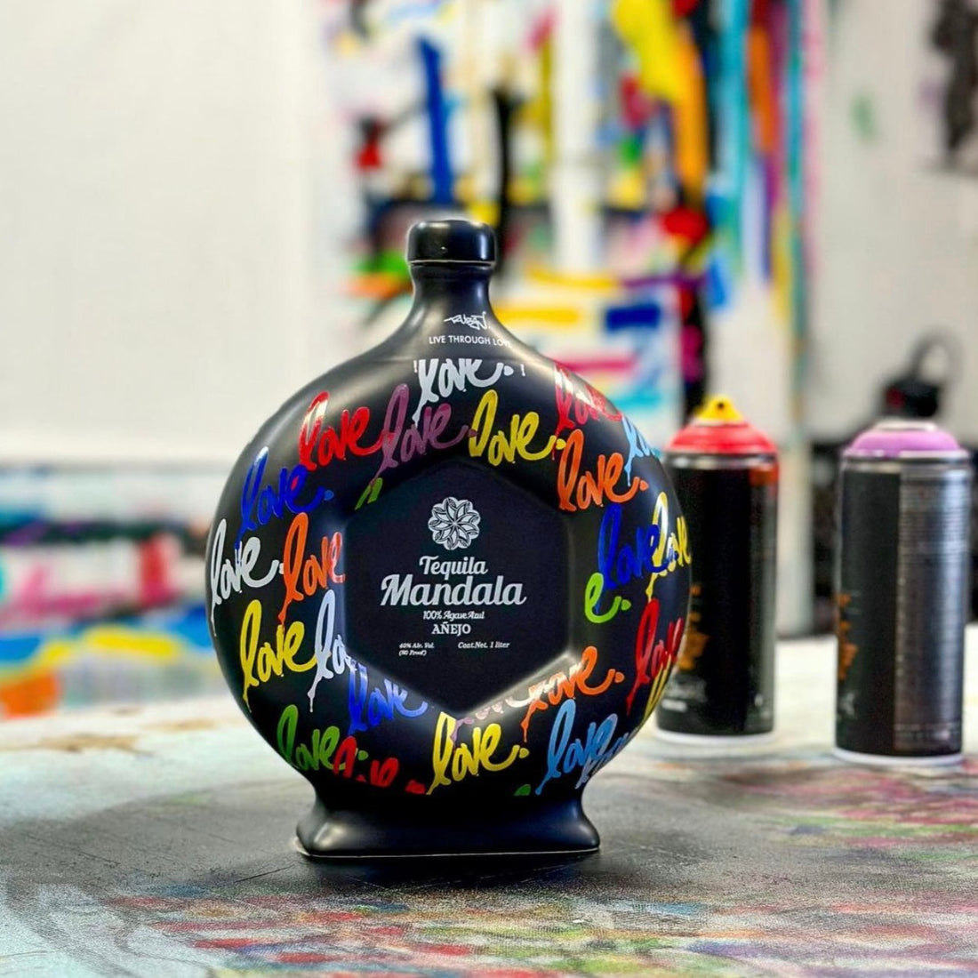 Mandala Anejo Tequila | LOVE limited edition Bottle with Ruben Rojas | Tequila