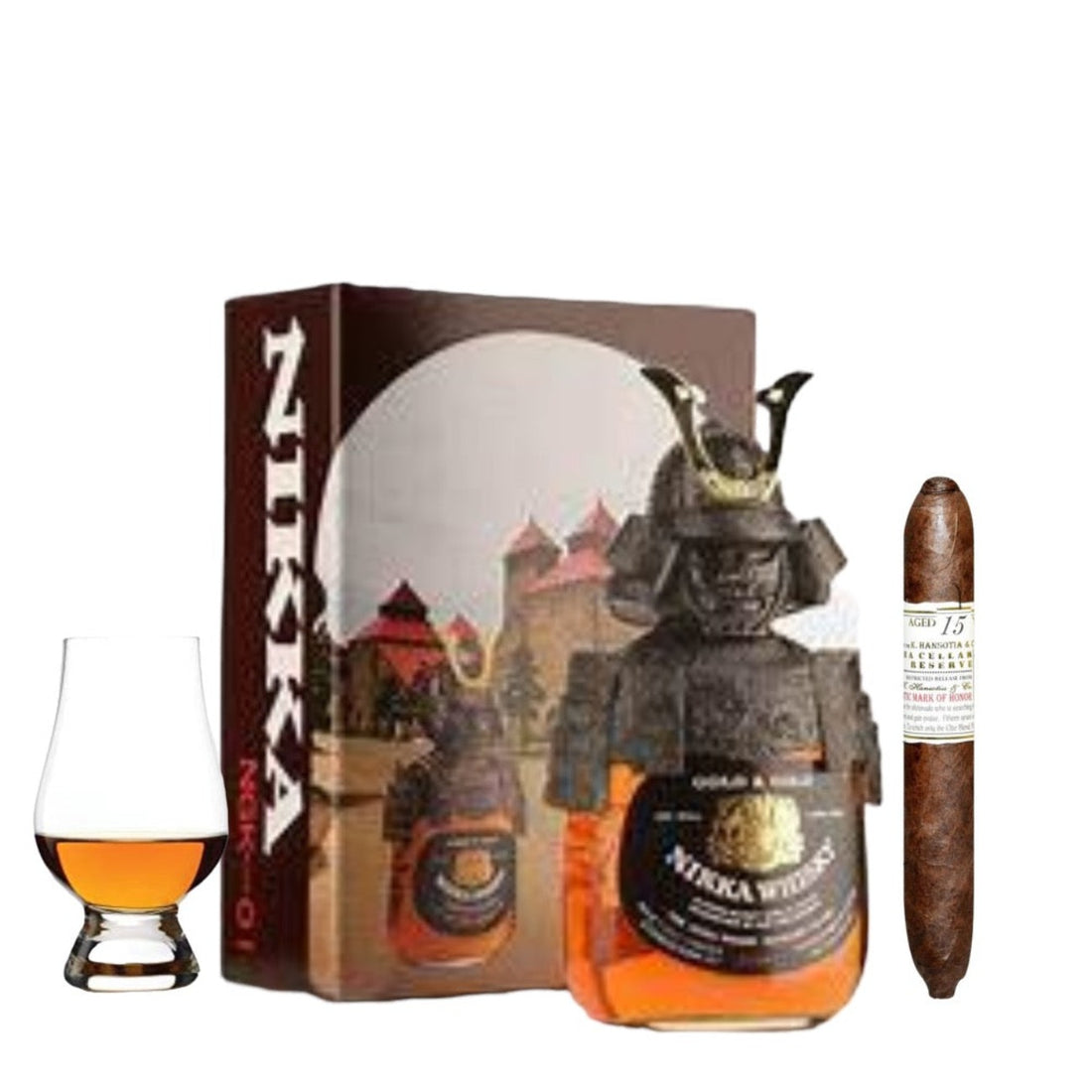 Gift Set Bundle |  Nikka G &amp; G Military and Samurai Commander | Cigar &amp; Glencairn
