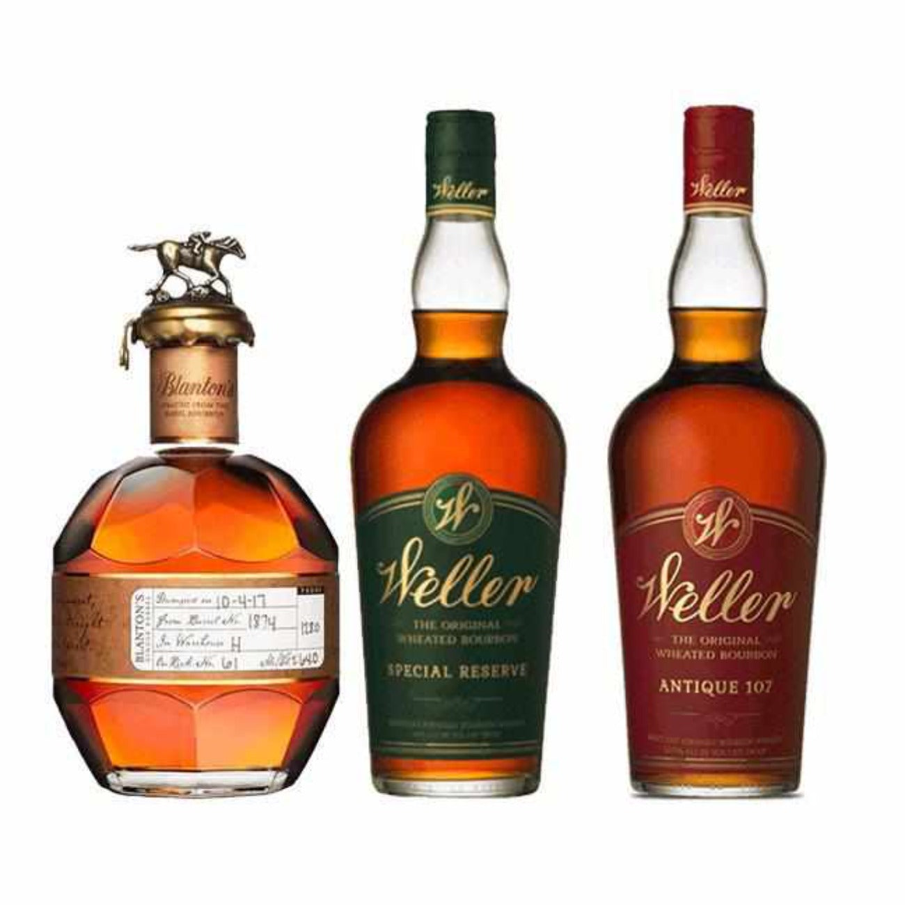 Blanton’s SFTB, Weller 107 &amp; Special Reserve Bourbon Bundle – 3 x 750ml